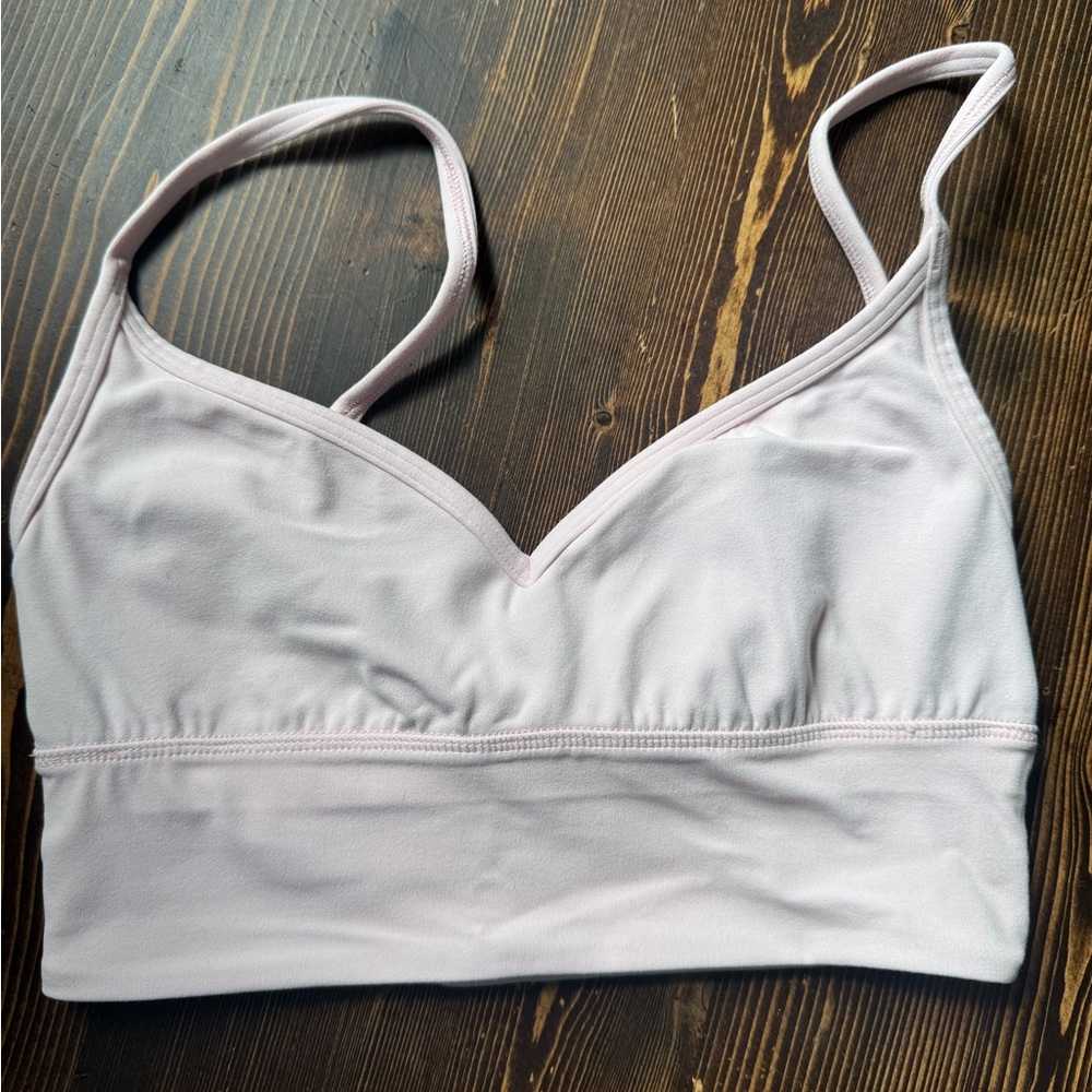 Lululemon Pink Intimates Bra with V-Neck Design